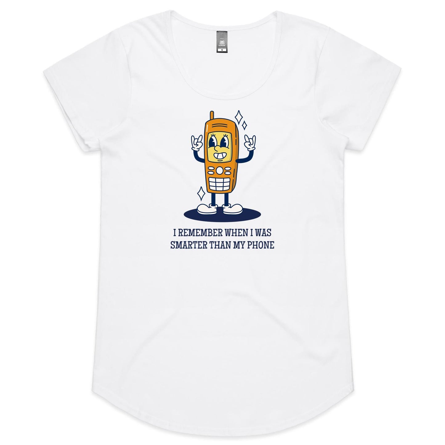 I Remember When I Was Smarter Than My Phone - Womens Scoop Neck T-Shirt