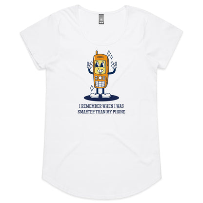 I Remember When I Was Smarter Than My Phone - Womens Scoop Neck T-Shirt