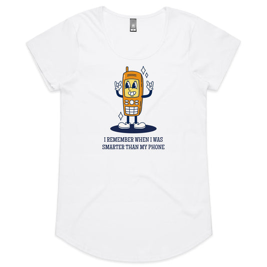 I Remember When I Was Smarter Than My Phone - Womens Scoop Neck T-Shirt