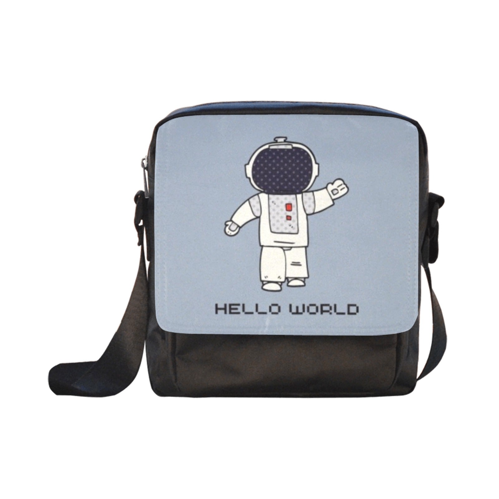 Astronaut, Hello World - Crossbody Nylon Bag Crossbody Bags Printed Offshore