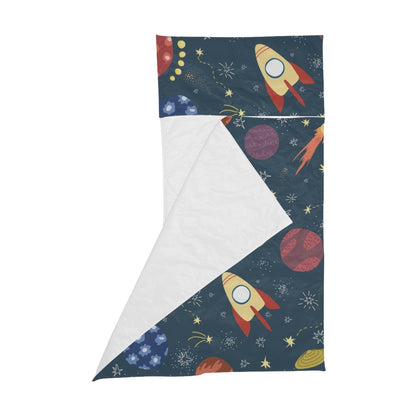 Rocket and Planets In Space - Kids Sleeping Bag