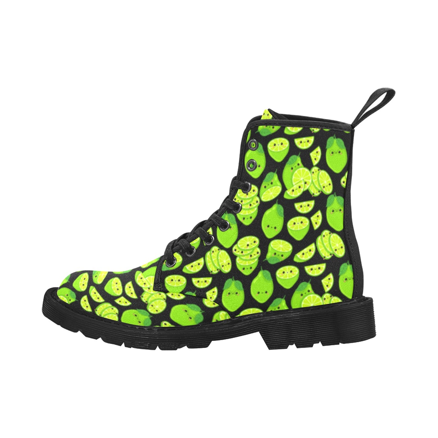 Cute Limes - Martin Boots for Men (Black)