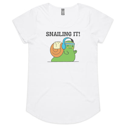 Snailing It - Womens Scoop Neck T-Shirt