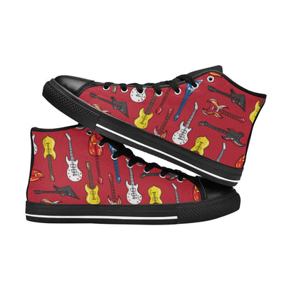 All The Guitars - Women's High Top Canvas Shoes