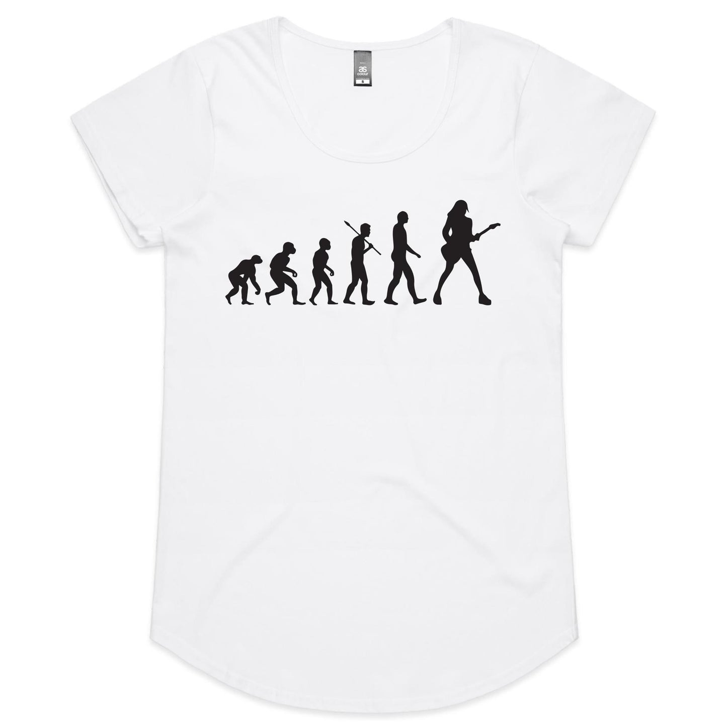 Evolution Of A Guitar Player - Womens Scoop Neck T-Shirt