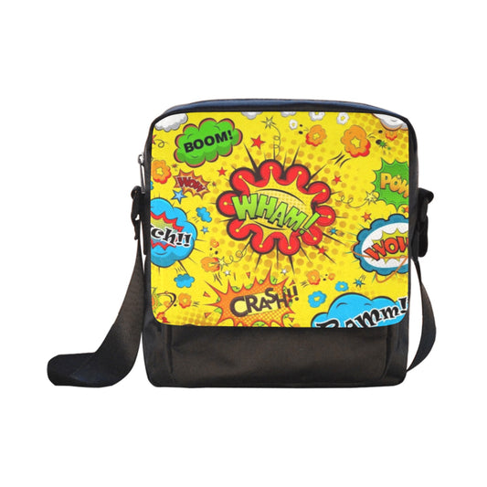 Comic Book Yellow - Crossbody Nylon Bag