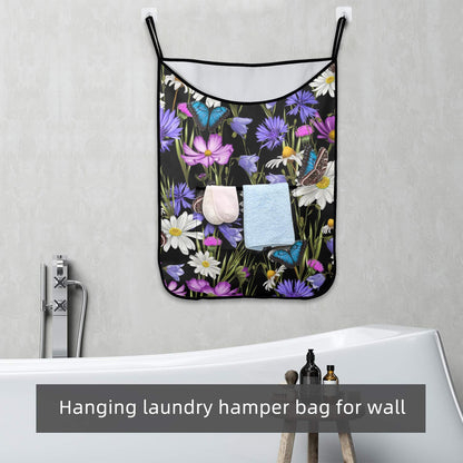 Butterfly Flowers - Hanging Laundry Bag