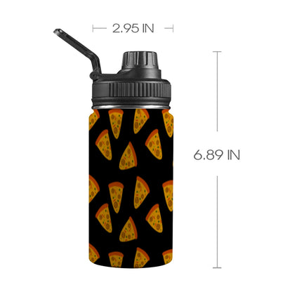 Pizzas - Kids Water Bottle with Chug Lid (12 oz)