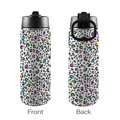 Animal Print In Colour - Insulated Water Bottle with Straw Lid (18oz) Insulated Water Bottle with Swing Handle Printed Offshore