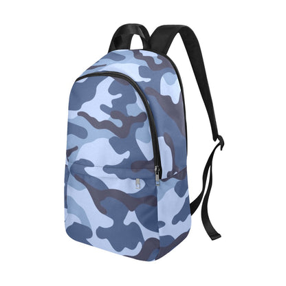 Blue Camouflage - Fabric Backpack for Adult Adult Casual Backpack