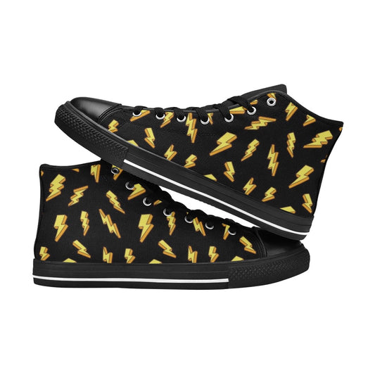 Lightning Bolts - Women's High Top Canvas Shoes