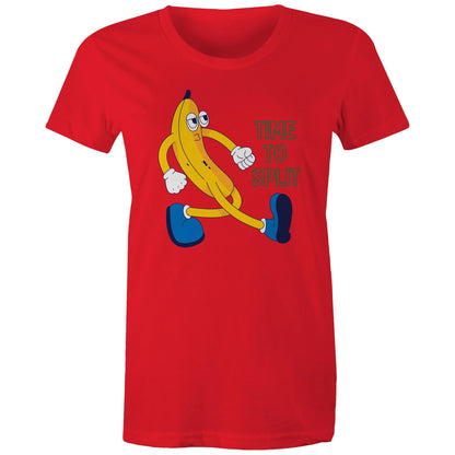 Banana, Time To Split - Womens T-shirt