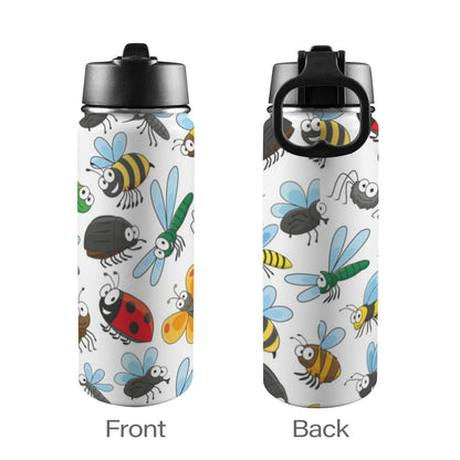 Little Creatures - Insulated Water Bottle with Straw Lid (18oz) Insulated Water Bottle with Swing Handle Printed Offshore