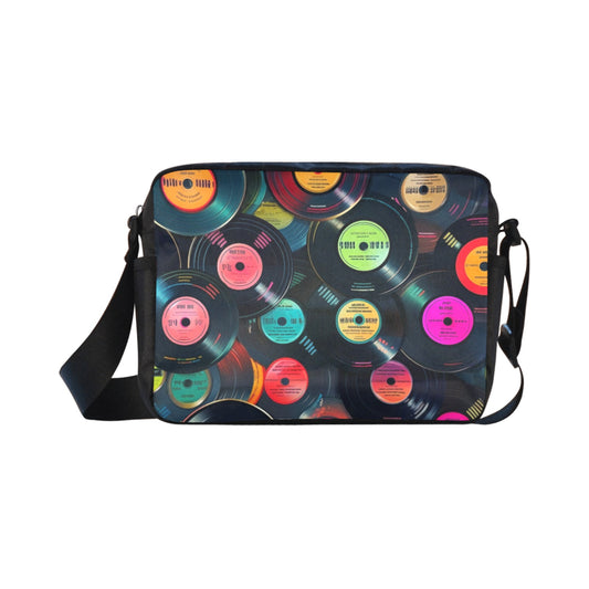 Retro Vinyl Records - Classic Cross-body Nylon Bags