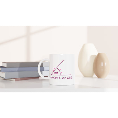 A-Cute Angle - White 11oz Ceramic Mug White 11oz Mug Globally Fulfilled Maths