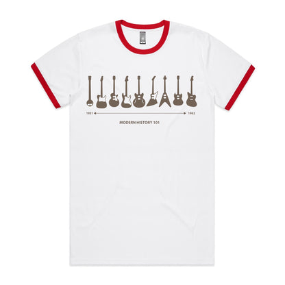 Guitar Timeline - Staple Ringer Tee