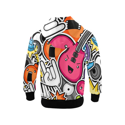 Sticker Music - Senior Boys Zip Up Hoodie