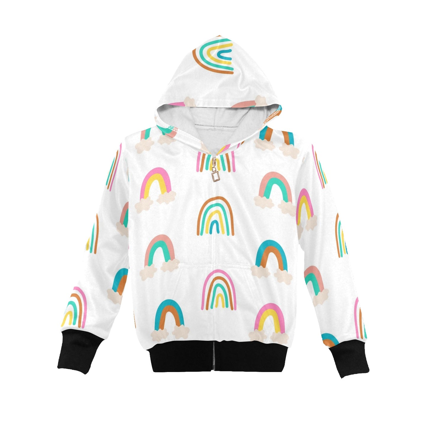 Cloud Rainbows - Junior Girls Zip Up Hoodie