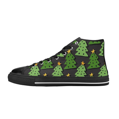 Christmas Trees - Kids High Top Canvas Shoes