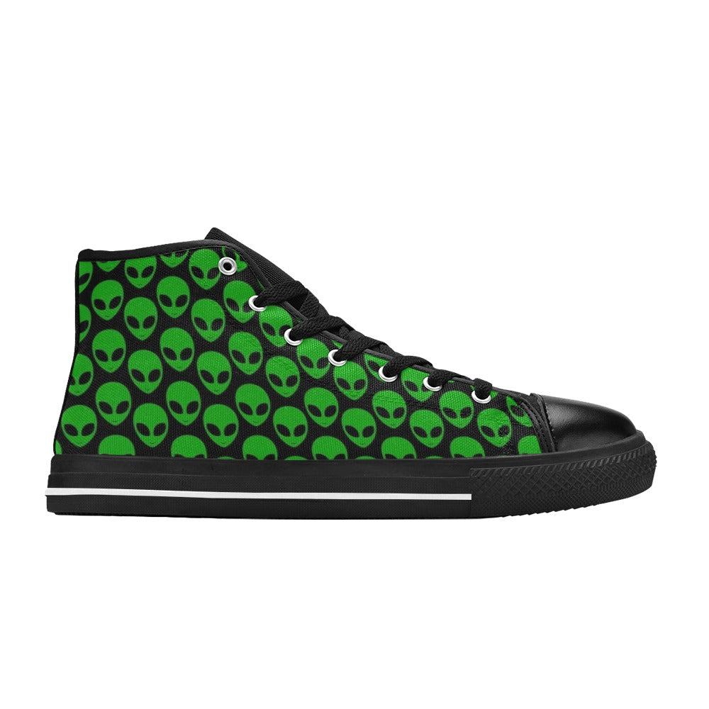 Aliens - Men's High Top Canvas Shoes