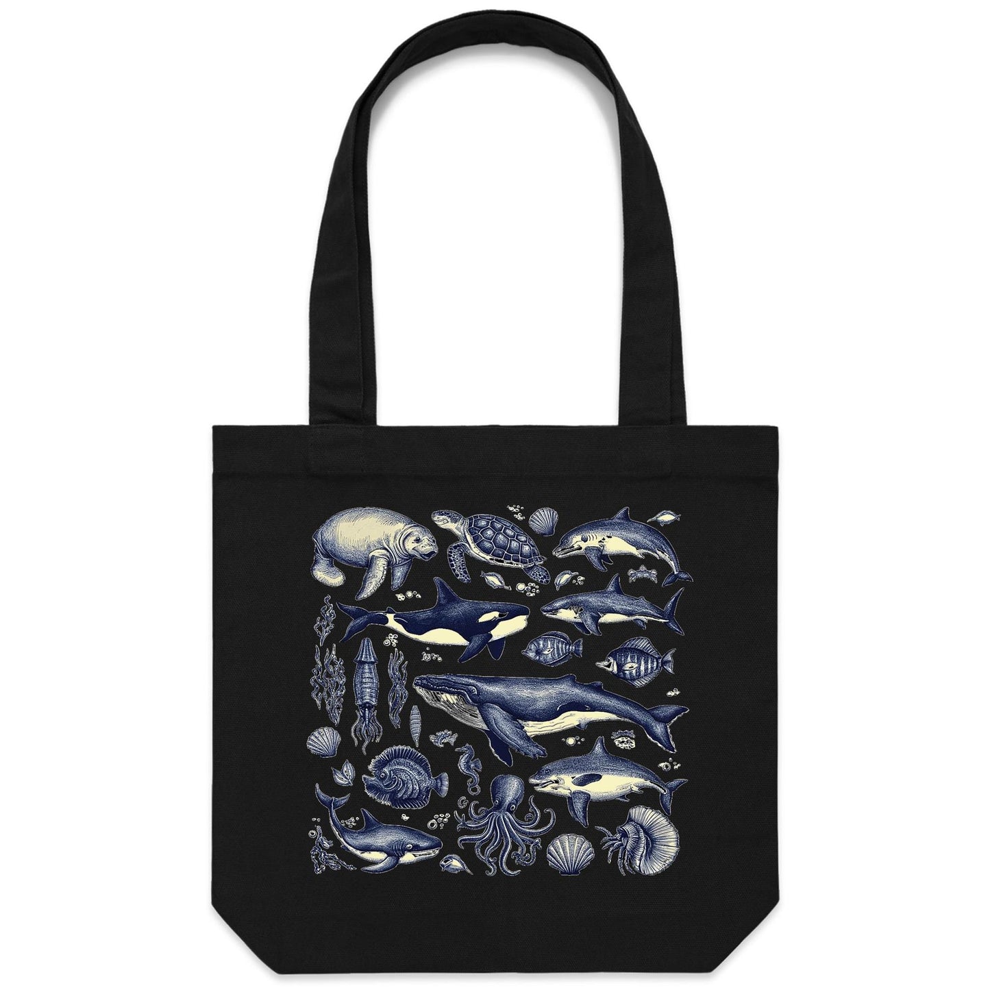 Sea Creatures - Canvas Tote Bag