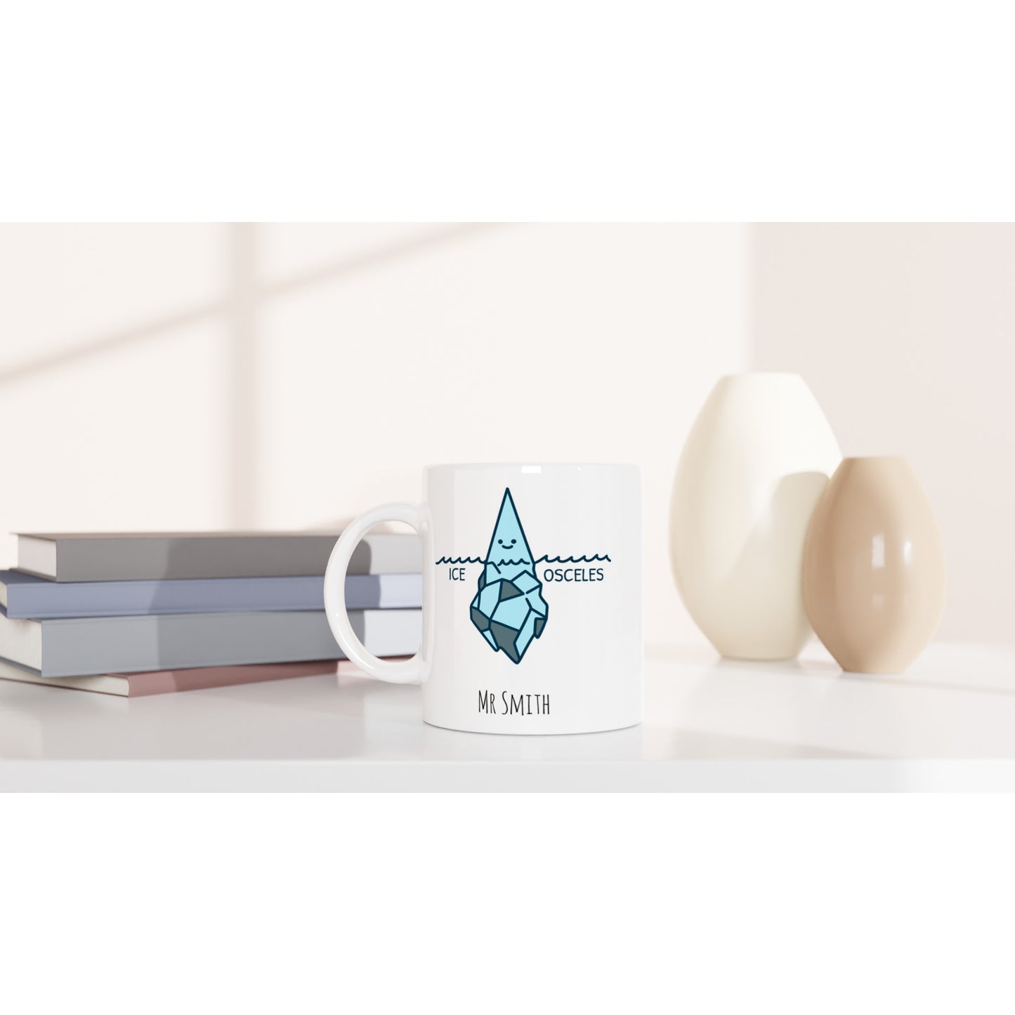 Personalise - Ice-Osceles - White 11oz Ceramic Mug Personalised Mug customise Maths personalise Science