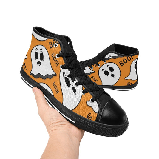 Ghost Boo - Women's High Top Canvas Shoes