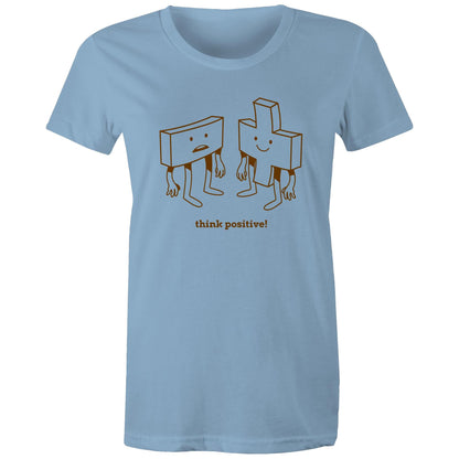 Think Positive, Maths - Womens T-shirt