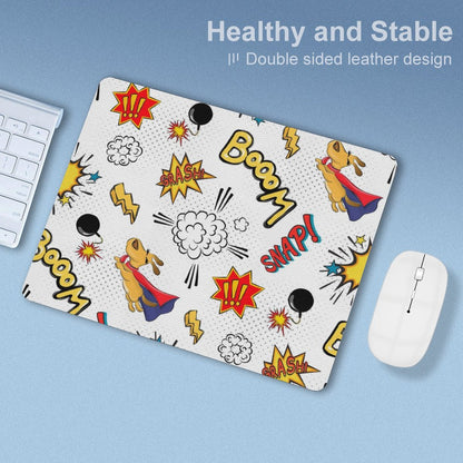 Super Dog - Leather Mouse Pad