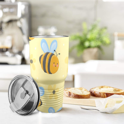 Bright Bees - 30oz Insulated Stainless Steel Mobile Tumbler