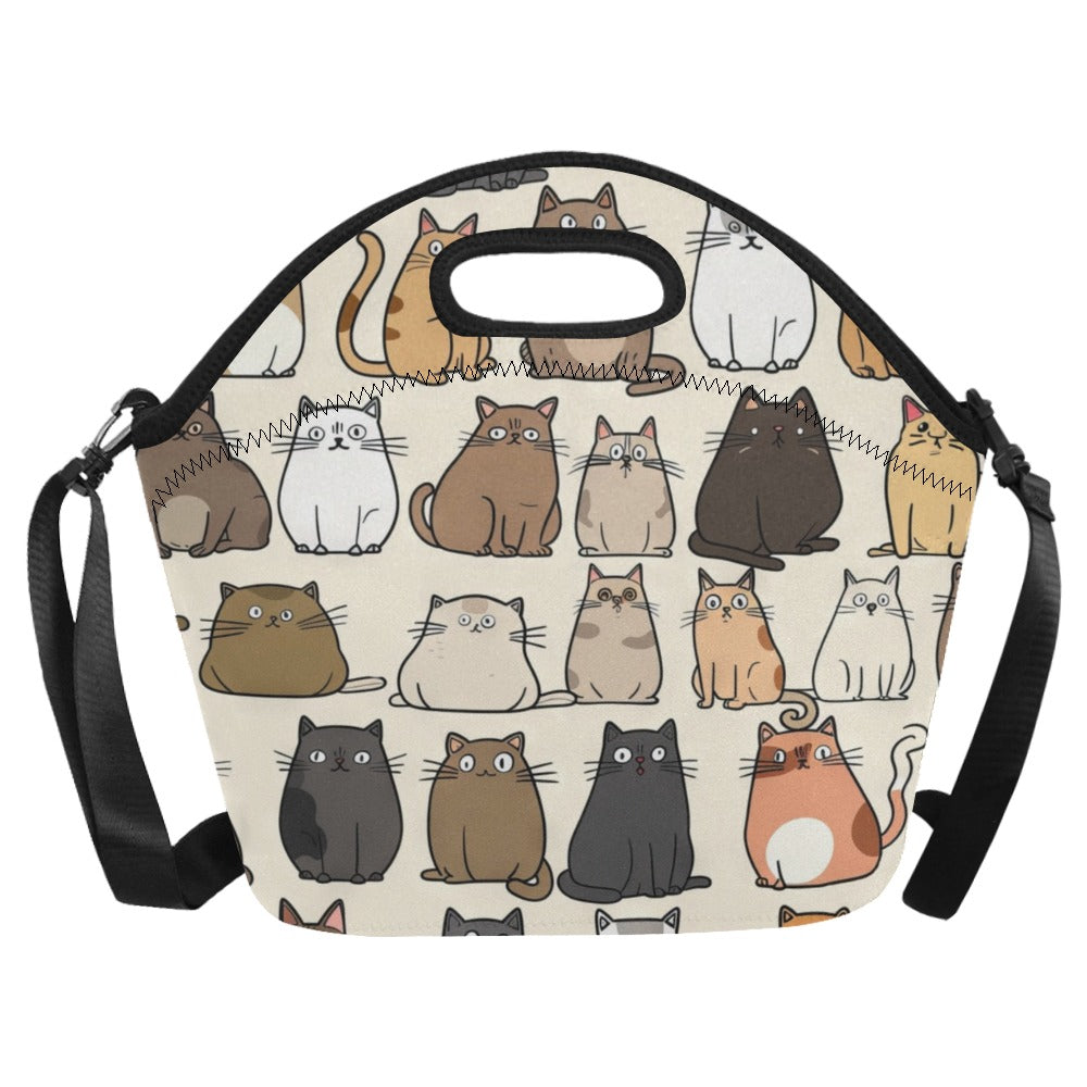 Lots Of Cats - Neoprene Lunch Bag/Large