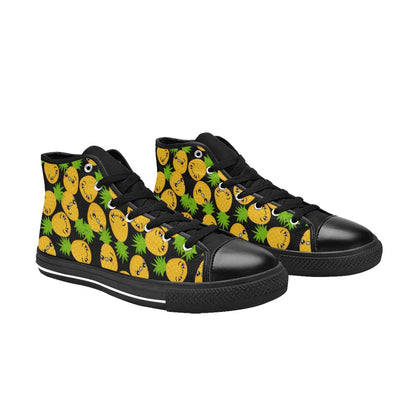 Cool Pineapples - Women's High Top Canvas Shoes