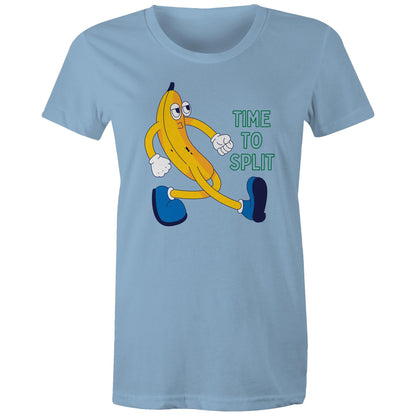 Banana, Time To Split - Womens T-shirt