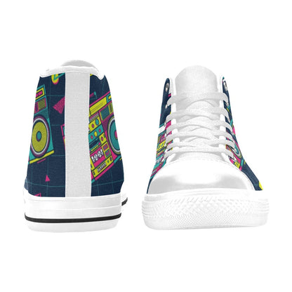 Boombox - Men's High Top Canvas Shoes