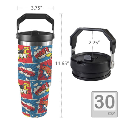 Comic Book - 30oz Tumbler with Top Handle