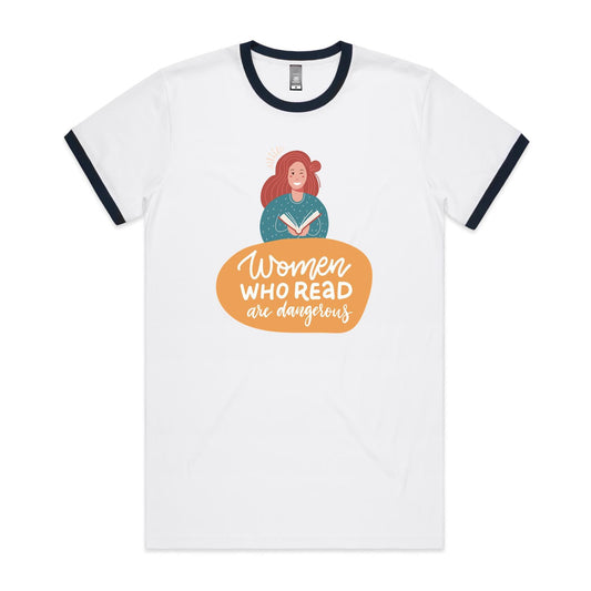 Women Who Read Are Dangerous - Staple Ringer Tee