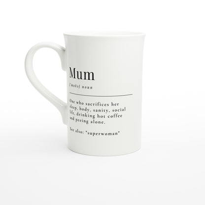 Mum Definition - White 10oz Porcelain Slim Mug Default Title Porcelain Mug Globally Fulfilled Mum