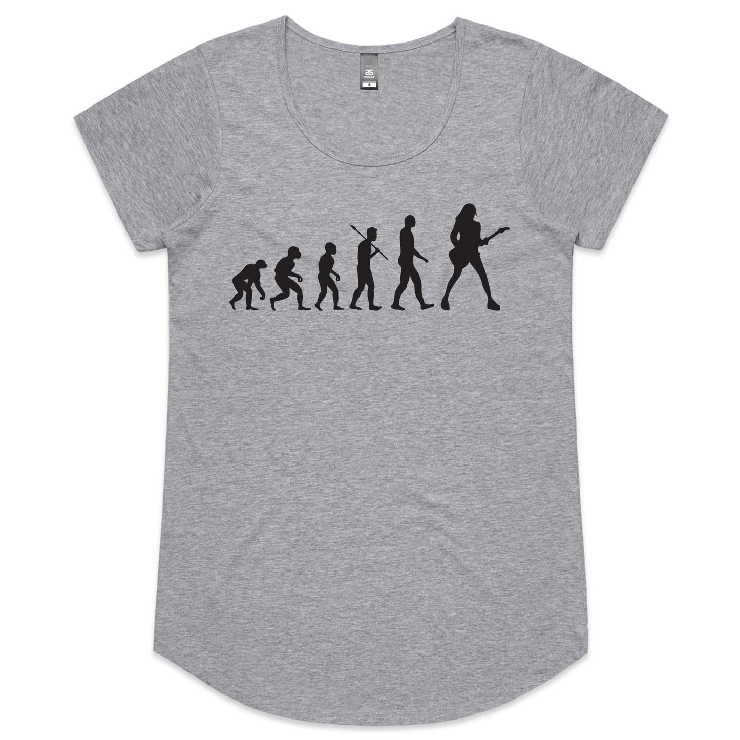 Evolution Of A Guitar Player - Womens Scoop Neck T-Shirt