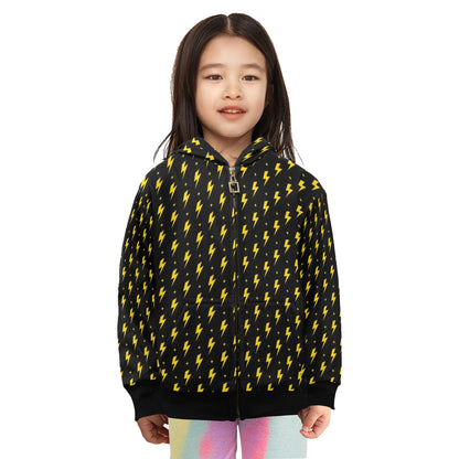 Yellow Lightning - Junior Girls Zip up Hoodie