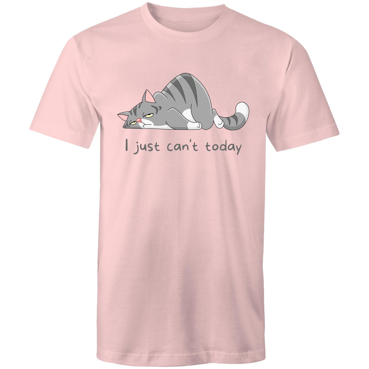 Cat, I Just Can't Today - Mens T-Shirt