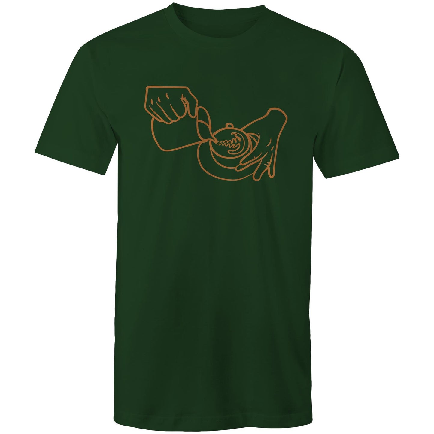 Barista - Mens T-Shirt Forest Green Mens T-shirt coffee