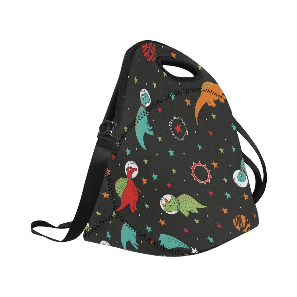 Astronaut Dinosaurs - Neoprene Lunch Bag/Large Neoprene Lunch Bag/Large animal Printed Offshore