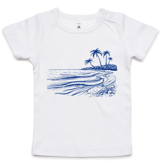 Surf Beach - Baby T-shirt White Baby T-shirt Summer Surf