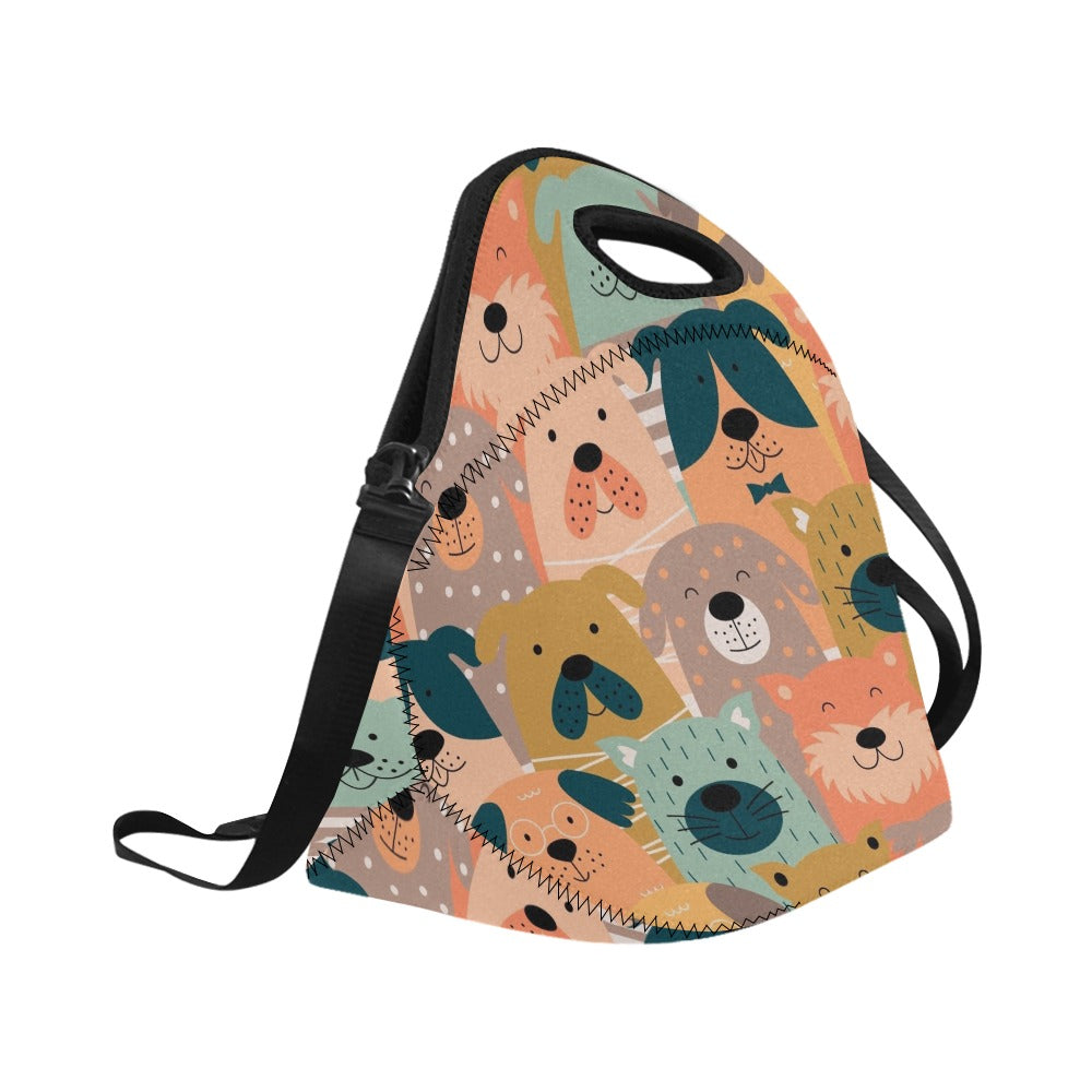 Lots Of Dogs - Neoprene Lunch Bag/Large