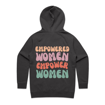 Empowered Women Empower Women, Back Print Only - Women's Supply Hood Coal Womens Supply Hoodie