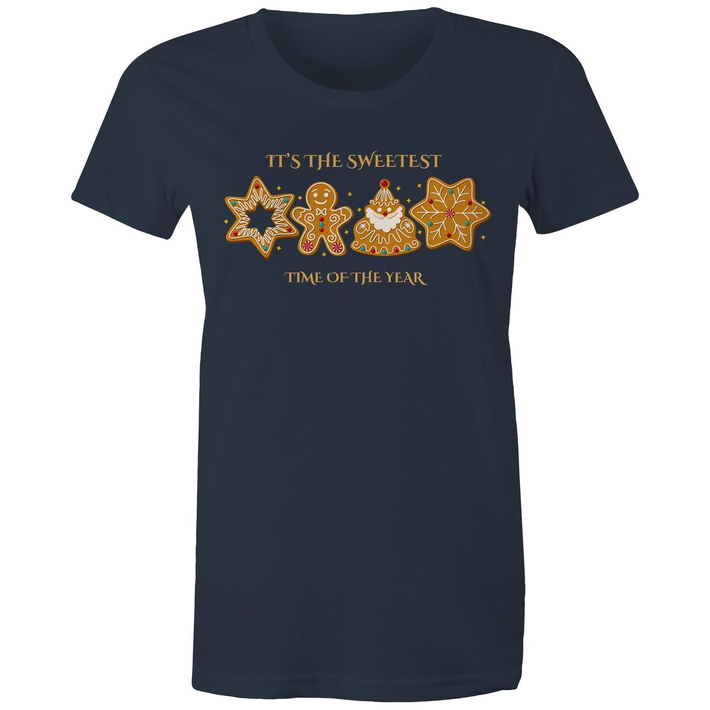 Christmas Gingerbread, Its The Sweetest Time Of The Year - Womens T-shirt