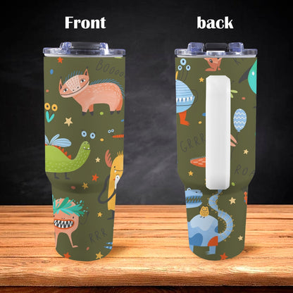 Monsters - 40oz Tumbler with White Handle