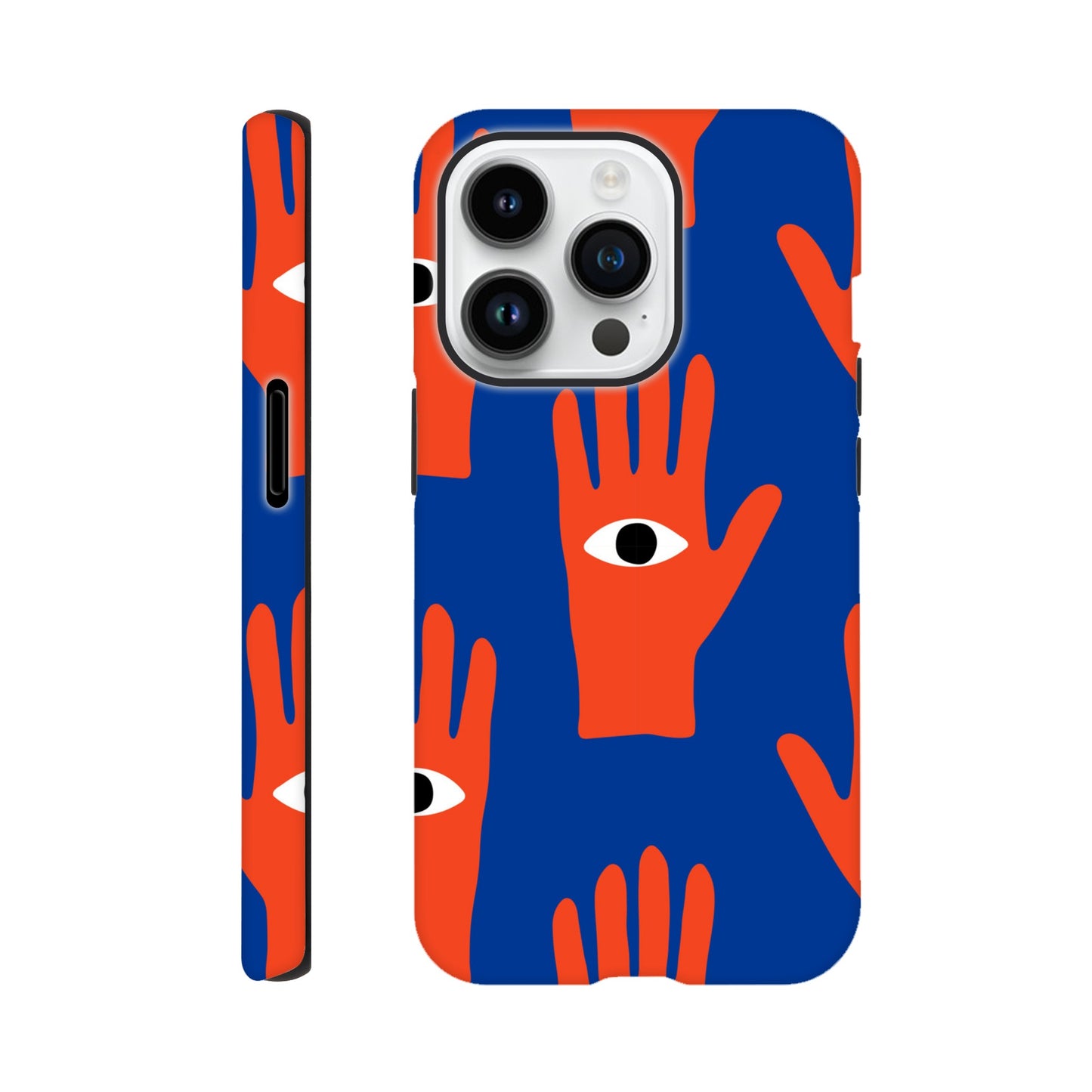 Hand Eyes - Phone Tough Case iPhone 14 Pro Phone Case Globally Fulfilled