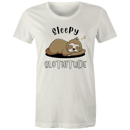 Sleepy Slothitude, Sloth - Womens T-shirt