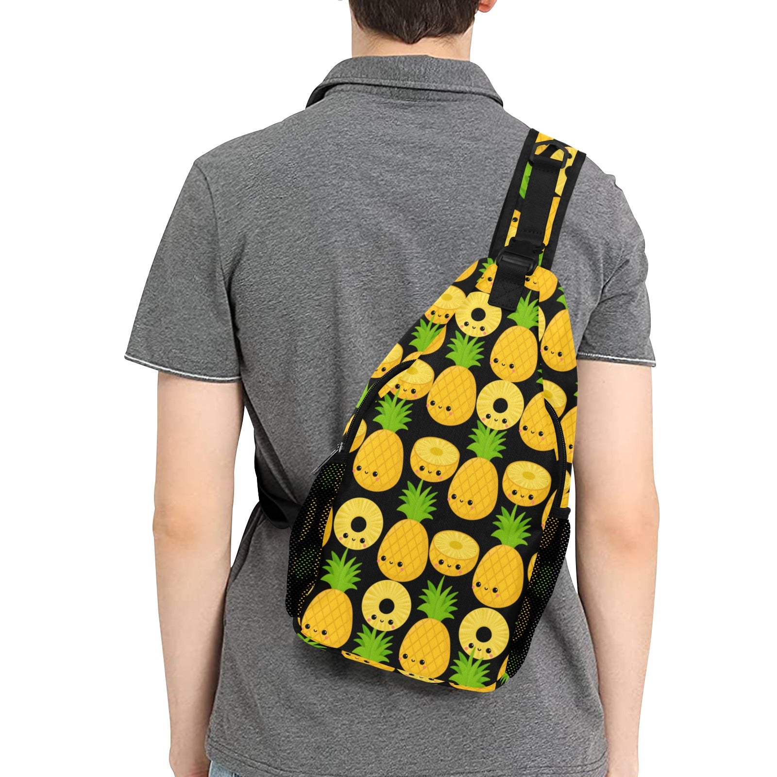 Happy Pineapples - Cross-Body Chest Bag Cross-Body Chest Bag Printed Offshore